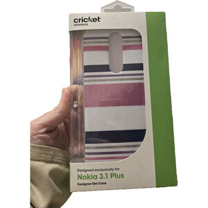 Cricket Nokia 3.1 plus sparkly gel phone case